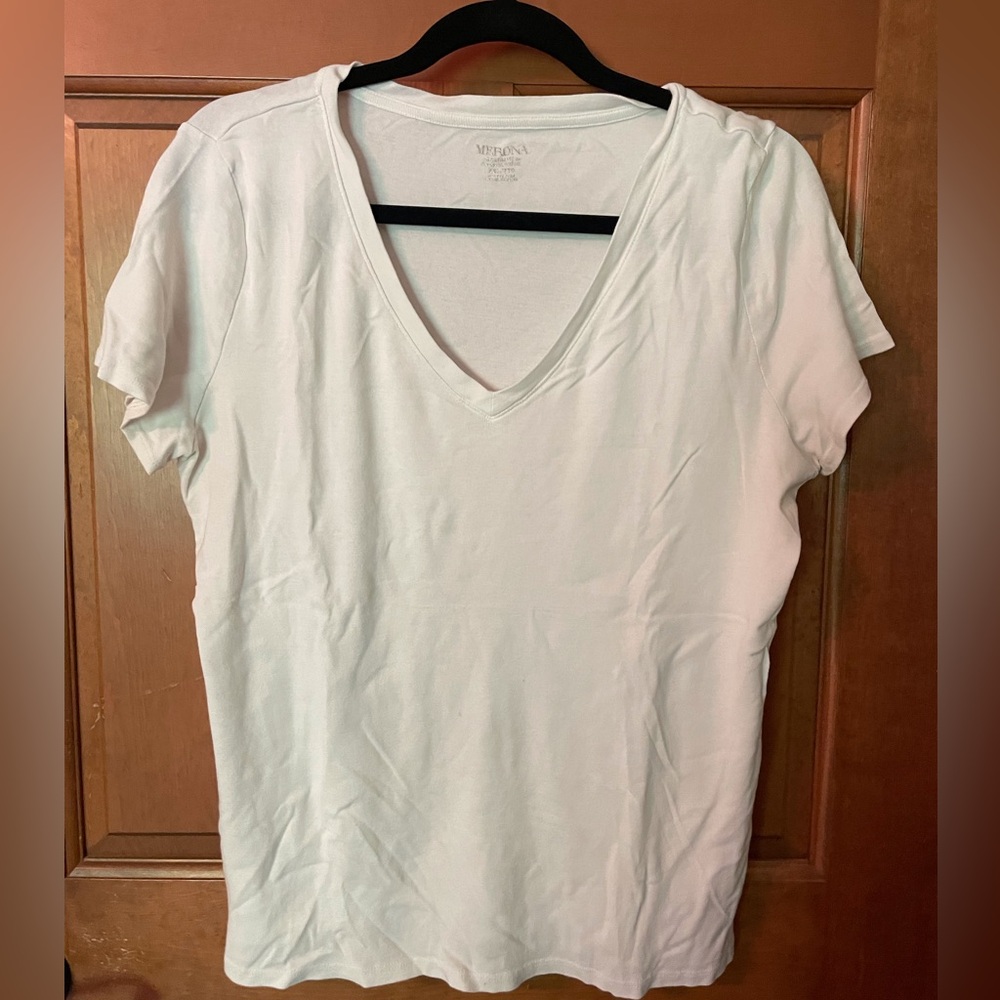 White Cotton Short Sleeve T-shirt